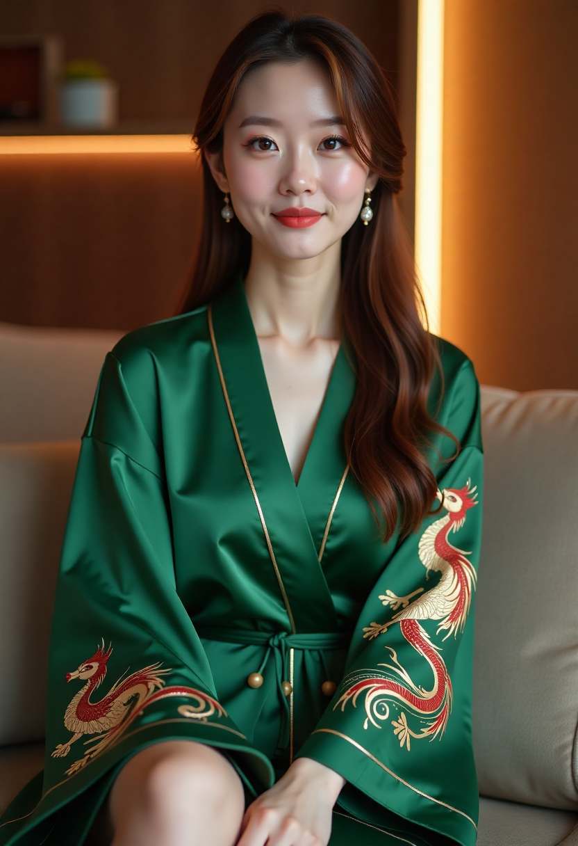 家庭沙发与毯子