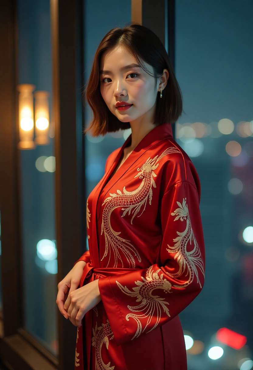 晚饭桌与暖灯